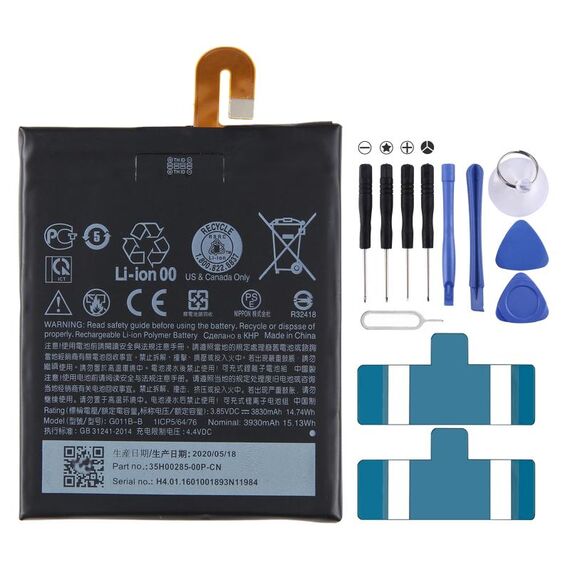 Per Google Pixel 2 XL HTC Edition 3830mAh Sostituzione batteria G011B-B