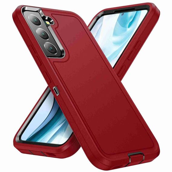 Custodia rigida impermeabile per Samsung Galaxy S22 5G Life (rosso + nero)