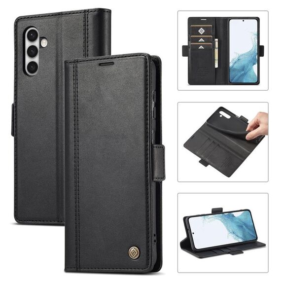 Per Samsung Galaxy S23 + 5G LC.IMEEKE PU + TPU Custodia in pelle per telefono (nero)