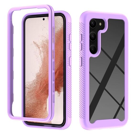 Per Samsung Galaxy S23 + 5G Custodia protettiva per telefono in TPU + PC trasparente integrata a due strati (viola)