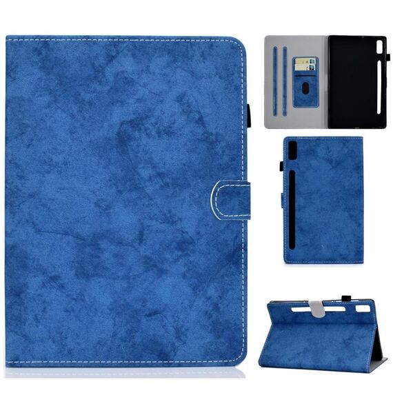 Custodia protettiva per tablet Lenovo Tab P11 Pro Gen 2 in tessuto stile marmo Texture PU (blu)