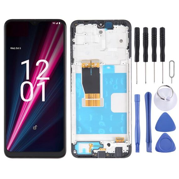 Schermo LCD per T-Mobile Revvl 6 Pro Digitizer Assemblaggio completo con cornice