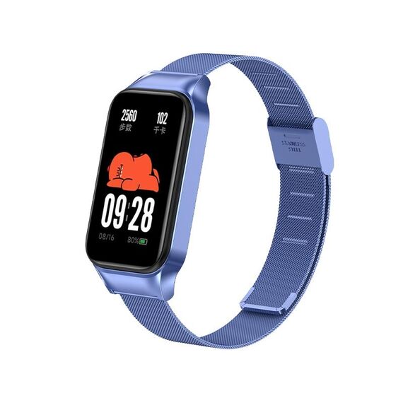 Per cinturino per orologio in metallo con fibbia Milan Redmi Band 2 (blu notte)