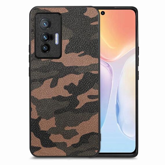 Cover posteriore in pelle mimetica per vivo X70 (marrone)