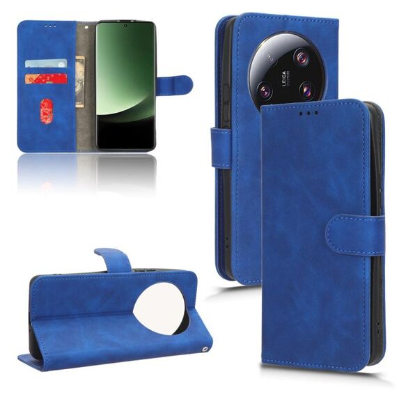Per Xiaomi 13 Ultra Skin Feel Custodia per telefono in pelle con vibrazione magnetica (blu)