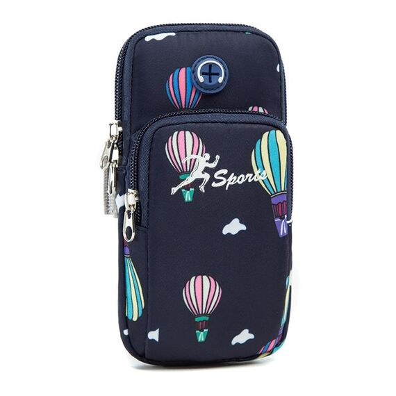 B081 Borsa da braccio grande per telefono da corsa Borsa da fitness per sport all'aria aperta (blu scuro)