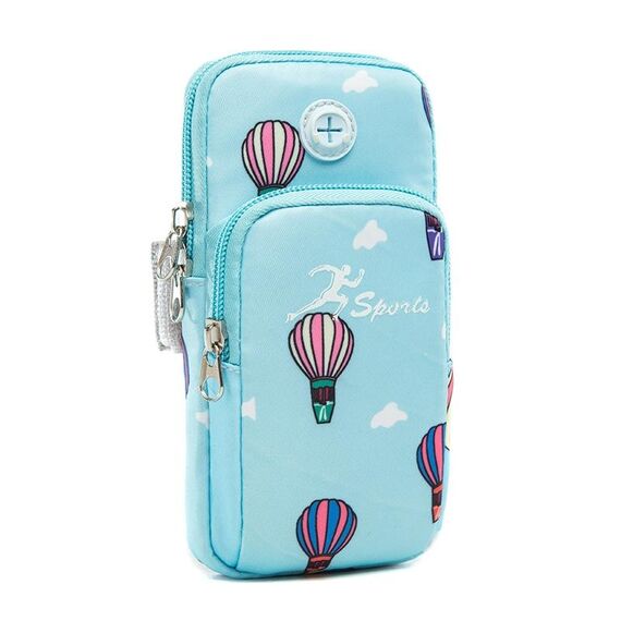 B081 Borsa da braccio grande per telefono da corsa Borsa da fitness per sport all'aria aperta (blu cielo)