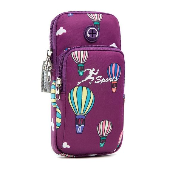 B081 Borsa da braccio grande per telefono da corsa Borsa da fitness per sport all'aria aperta (viola)