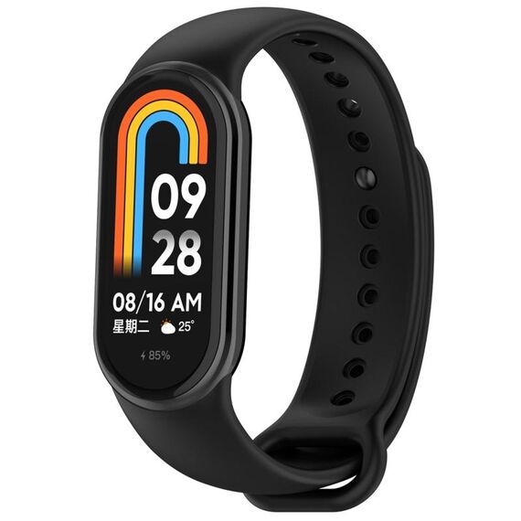 Per cinturino di ricambio per spina in acciaio inossidabile tinta unita Xiaomi Mi Band 8 (nero)
