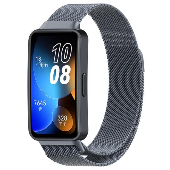 Per Huawei Band 8 cinturino in metallo milanese (grigio siderale)