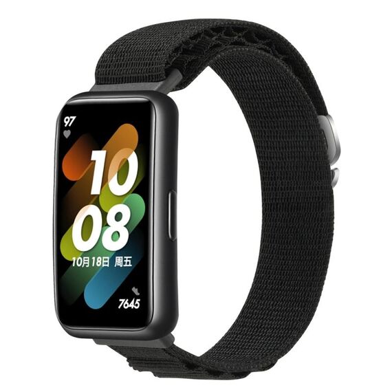 Per cinturino per orologio in nylon con cinturino Huawei Band 7 (nero)