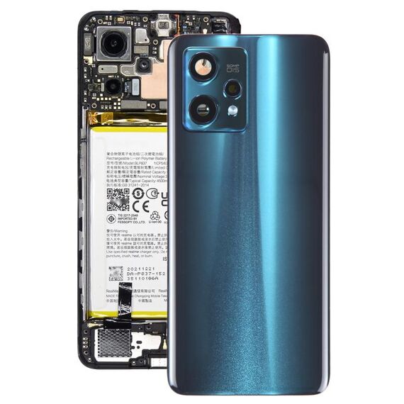 Per Realme 9 Pro+ Cover posteriore batteria originale con copriobiettivo fotocamera (verde)