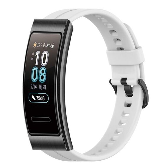Per cinturino in silicone tinta unita Huawei Band 3 (bianco)