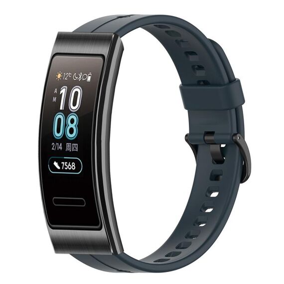 Per cinturino in silicone tinta unita Huawei Band 3 (blu notte)