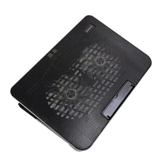 N99 USB Dual Fan Hollow Carved Design Dissipazione del calore Pad di raffreddamento per laptop (nero)