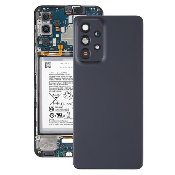 Per Samsung Galaxy A53 5G SM-A536B Cover posteriore batteria originale con copriobiettivo fotocamera (nero)