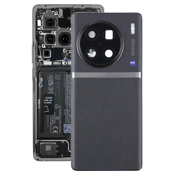 Per vivo X90 Pro+ Cover posteriore batteria originale con copriobiettivo fotocamera (nero)