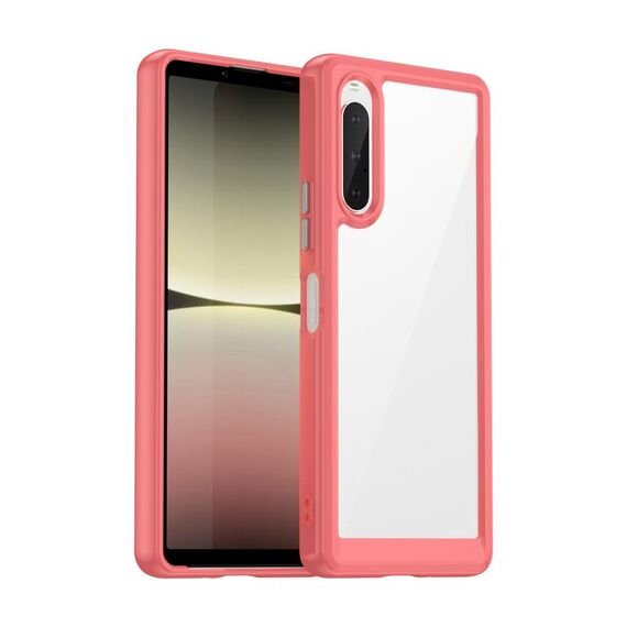 Per Sony Xperia 10 V Colorful Series Acrilico + Custodia per telefono in TPU (rosso)