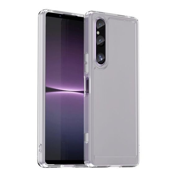 Custodia in TPU per Sony Xperia 1 V serie Candy (trasparente)