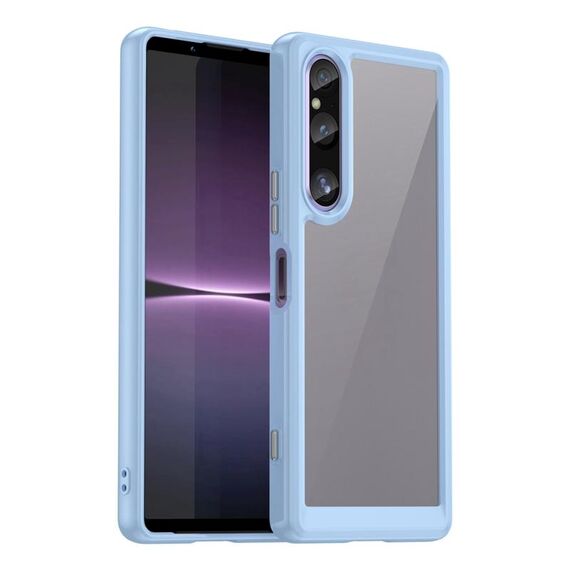 Per Sony Xperia 1 V Colorful Series Custodia in acrilico + TPU (blu)