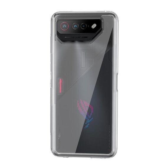 Per Asus ROG Phone 7/7 Ultimate Clear PC + Custodia per telefono antiurto in TPU (bianca)