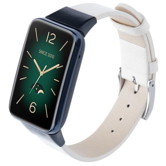 Cinturino di ricambio per cinturino in pelle Xiaomi Mi Band 7 Pro (bianco)