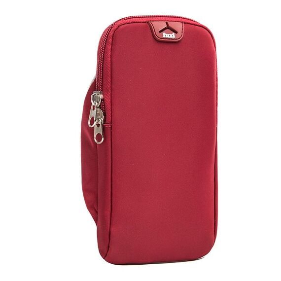 B052 Running Phone Borsa da braccio impermeabile Portamonete Sport all'aria aperta Fitness Borsa per telefono (rosso scuro)