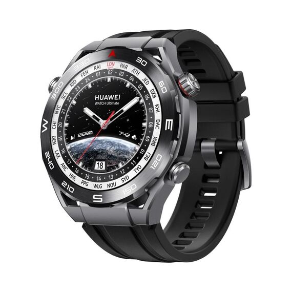 3 pezzi stile più lungo per Huawei Watch Ultimate cinturino di ricambio in silicone (nero)