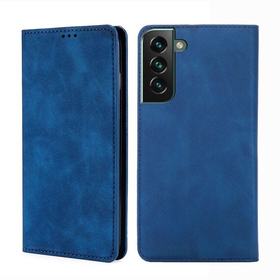 Per Samsung Galaxy S23 + 5G Skin Feel Custodia magnetica orizzontale in pelle per telefono a conchiglia (blu)