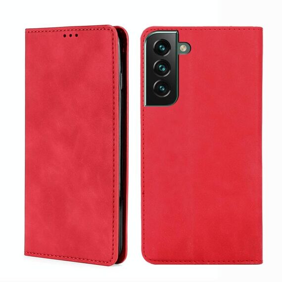 Per Samsung Galaxy S23 + 5G Skin Feel Custodia magnetica orizzontale in pelle per telefono a conchiglia (rosso)