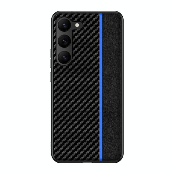 Per Samsung Galaxy S23+ 5G Custodia per telefono con giunzione in fibra di carbonio ultrasottile (blu)