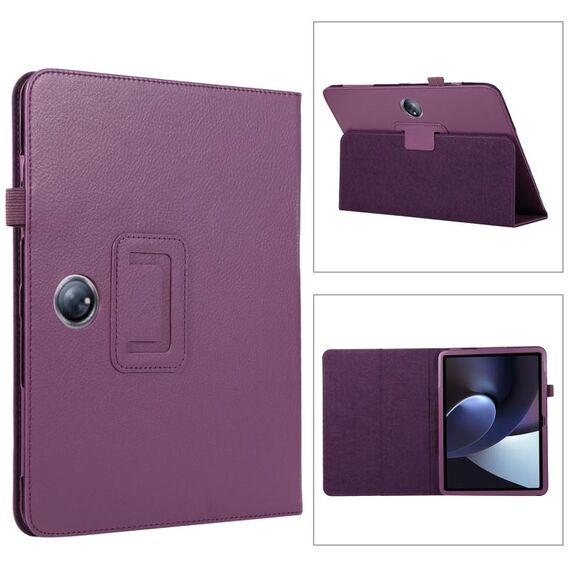 Per OPPO Pad 2 2023 Custodia per tablet in pelle con texture litchi (viola)