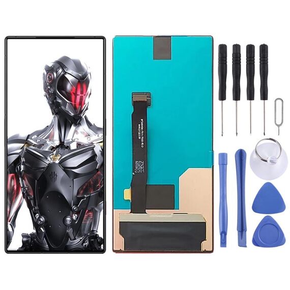 Schermo LCD in materiale AMOLED per ZTE Nubia Red Magic 8 Pro NX729J con digitalizzatore assemblaggio completo (nero)