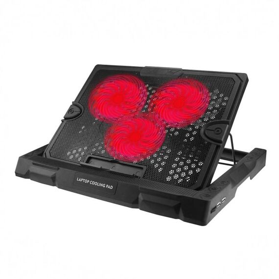 S300 3 ventole regolabili velocità del vento desktop pad di raffreddamento per laptop con supporto (rosso)
