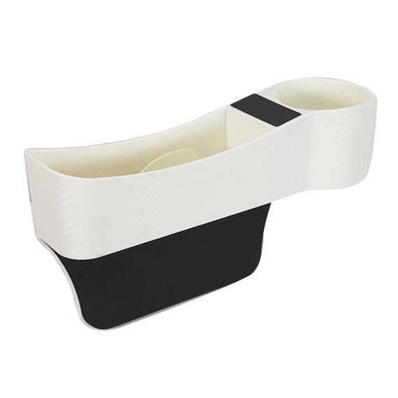 CARFU AC-2294 Car Seat Gap Scatola portaoggetti multifunzione (bianca)