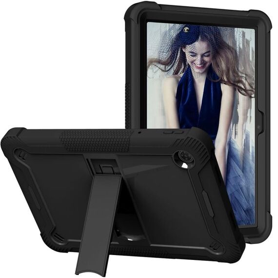 Custodia per tablet PC ibrido in silicone antiurto per TCL Tab 10 5G con supporto (nero)