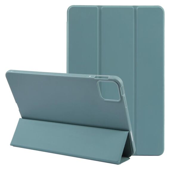 Per Xiaomi Pad 6 / Pad 6 Pro Custodia in pelle per tablet a tre pieghe con supporto ribaltabile (verde scuro)