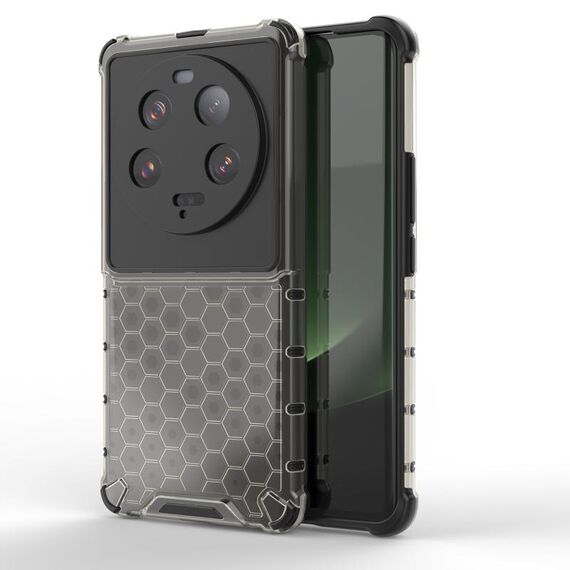Per Xiaomi 13 Ultra antiurto a nido d'ape PC + custodia per telefono in TPU (nero)
