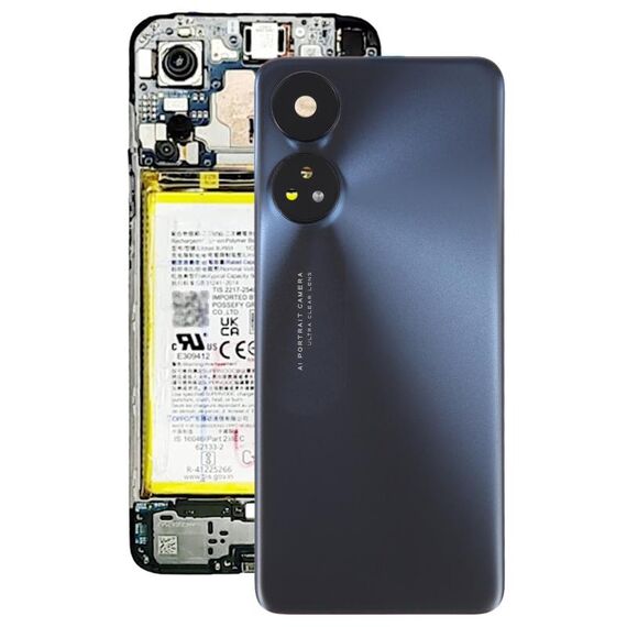 Per OPPO Reno8 T 4G Cover posteriore batteria originale con copriobiettivo fotocamera (nero)