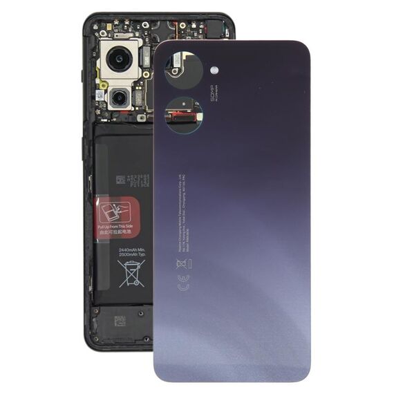 Per Realme 10 Coperchio posteriore batteria originale (nero)