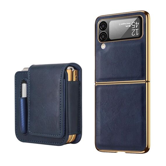 Per Samsung Galaxy Z Flip4 Retro Thinking Series Custodia antiurto per PC (blu)