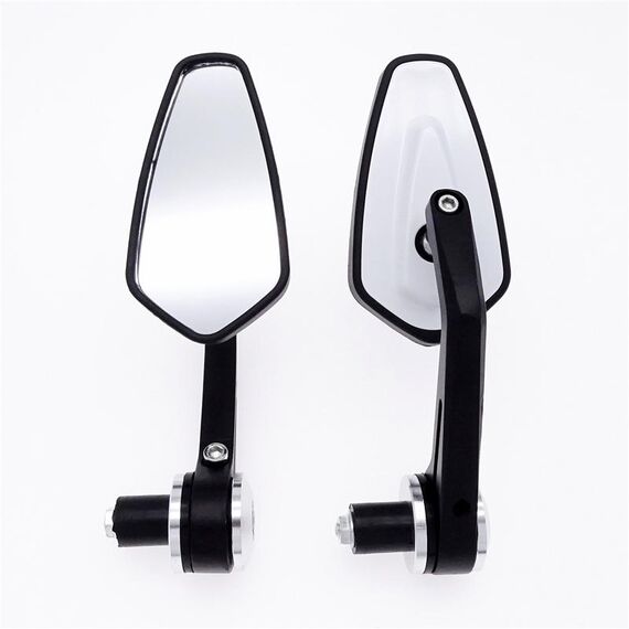 Maniglia per moto Specchietto retrovisore in ciliegio interamente in alluminio (argento)