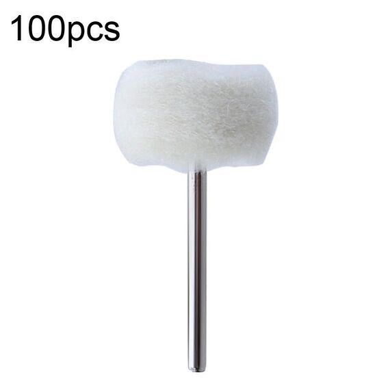 100 pezzi MT-3YM Lucidatura a specchio in metallo con mola per lucidatura a sfera in cashmere con testina per smerigliatura in lana