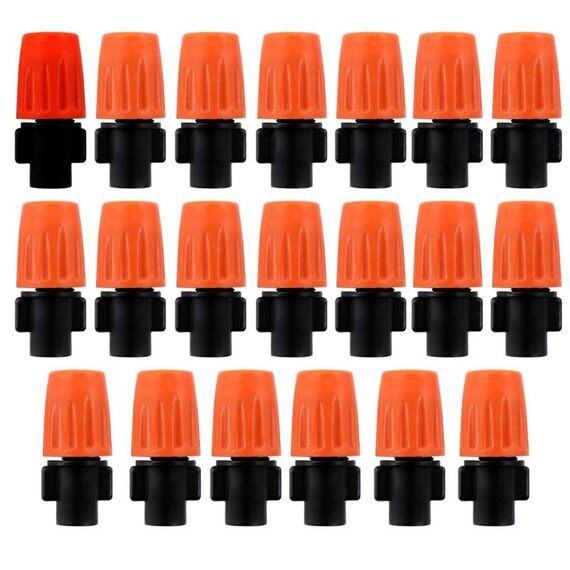 20 pz TF-118 Giardinaggio Irrigazione Sistema di irrigazione a goccia Set Accessori Spray Head (Arancione)