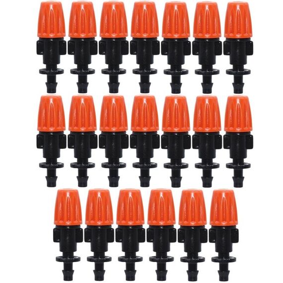 20 pz TF-118 Giardinaggio Irrigazione Sistema di irrigazione a goccia Set Accessori Gancio singolo Connessione 4/7mm Capillare (Arancione)
