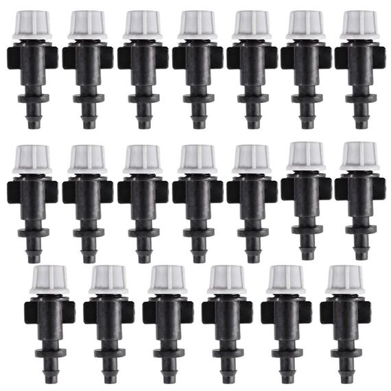 20 pz TF-118 Giardinaggio Irrigazione Sistema di irrigazione a goccia Set Accessori Gancio singolo Connessione 4/7mm Capillare (Grigio)