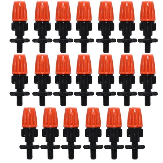 20 pz TF-118 Giardinaggio Irrigazione Sistema di irrigazione a goccia Set Accessori 6mm Singolo Gancio Collegamento 4/7mm Capillare (Arancione)