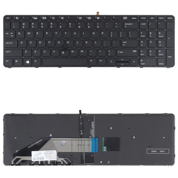Per HP Probook 650 G2 G3 655 G3 450 G3 841137-001 Tastiera versione USA con retroilluminazione e puntamento