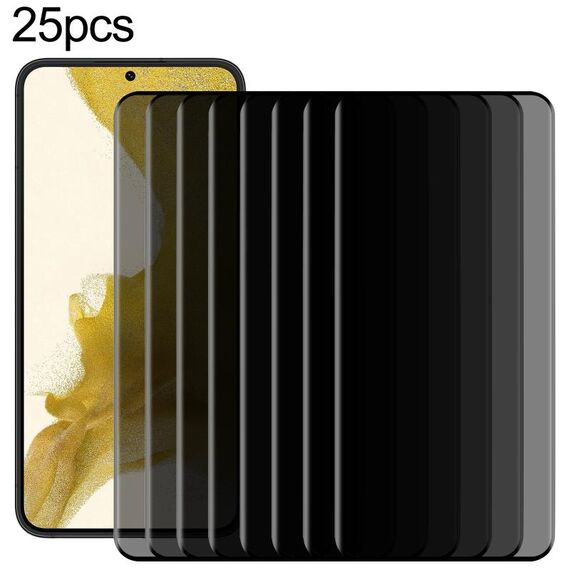 Per Samsung Galaxy S22 + 5G 25 pezzi Pellicola in vetro temperato per privacy con bordo curvo 3D