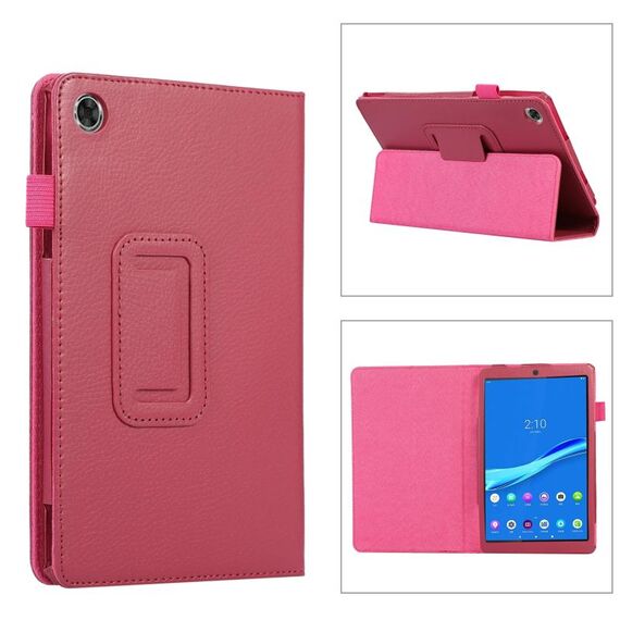 Per Lenovo Tab M8 4th Gen Litchi Texture Custodia in pelle per tablet (rosa rossa)